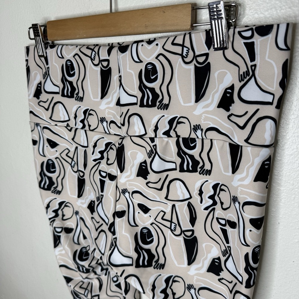 Dazey LA Cream‎ Black Abstract People Biker Shorts Minimalist Womens XL - Picture 5 of 10